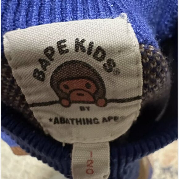 Bape Ape Head Blue Sweater Super Rare EU 120 Child Size Similar to 5T - Picture 6 of 6
